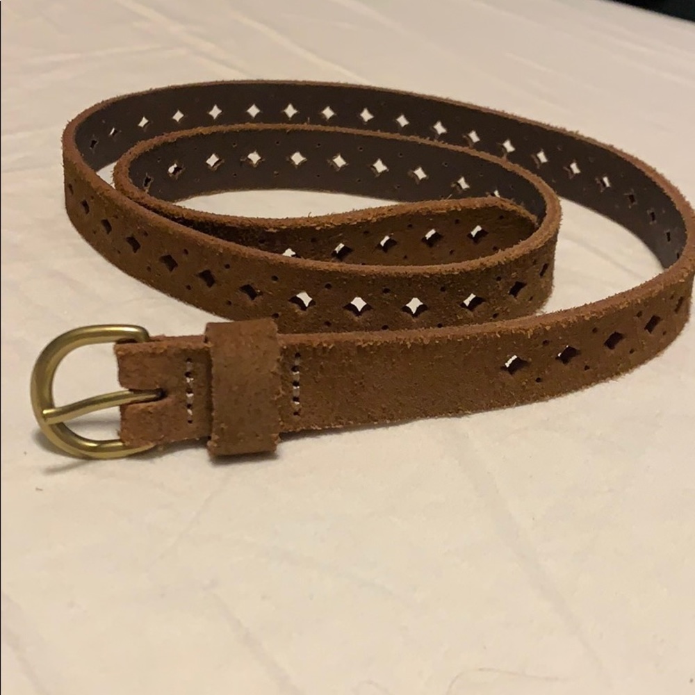 Suede belt